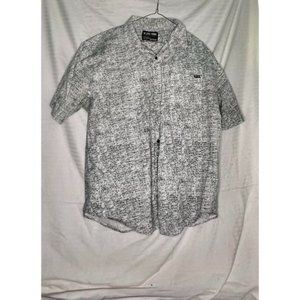 Zoo York Unbreakable White and Black Spotted Button Up Shirt Men's Size XXL